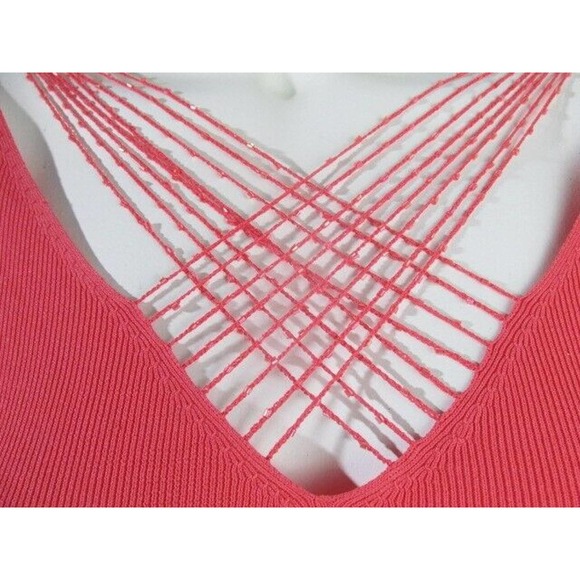 Georgiou Studio Women Pullover V-Neck Sweater w/Beading, P (0-1) - Picture 6 of 13